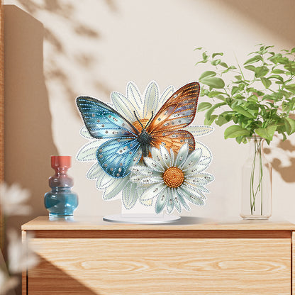 Special Shape Flower Butterfly Desktop Diamond Painting Art Office Decor (GJ510)