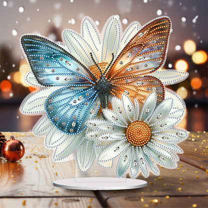 Special Shape Flower Butterfly Desktop Diamond Painting Art Office Decor (GJ510)