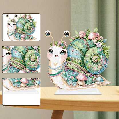 Special Shaped Handmade Desktop Diamond Art Kits for Home Office Decor (Snail)