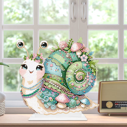 Special Shaped Handmade Desktop Diamond Art Kits for Home Office Decor (Snail)