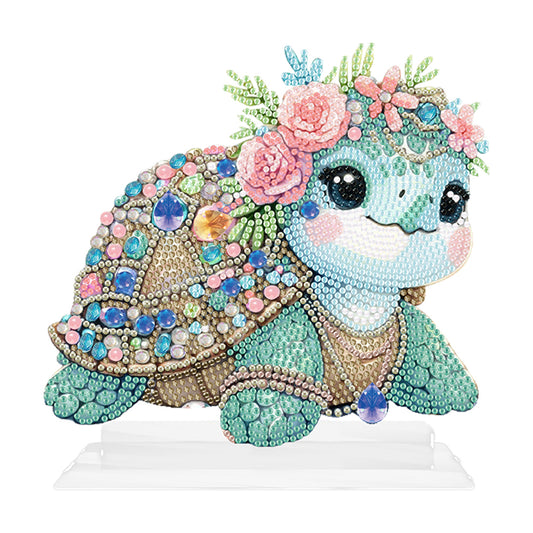 Special Shaped Handmade Desktop Diamond Art Kits for Home Office Decor (Turtle)