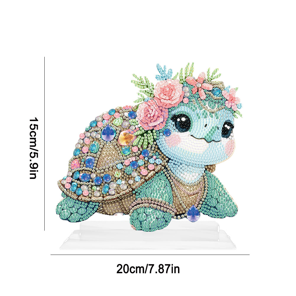 Special Shaped Handmade Desktop Diamond Art Kits for Home Office Decor (Turtle)