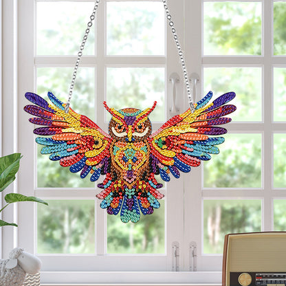 Acrylic Single-Side Spread Eagle Diamond Art Hanging Pendant Garden Window Decor