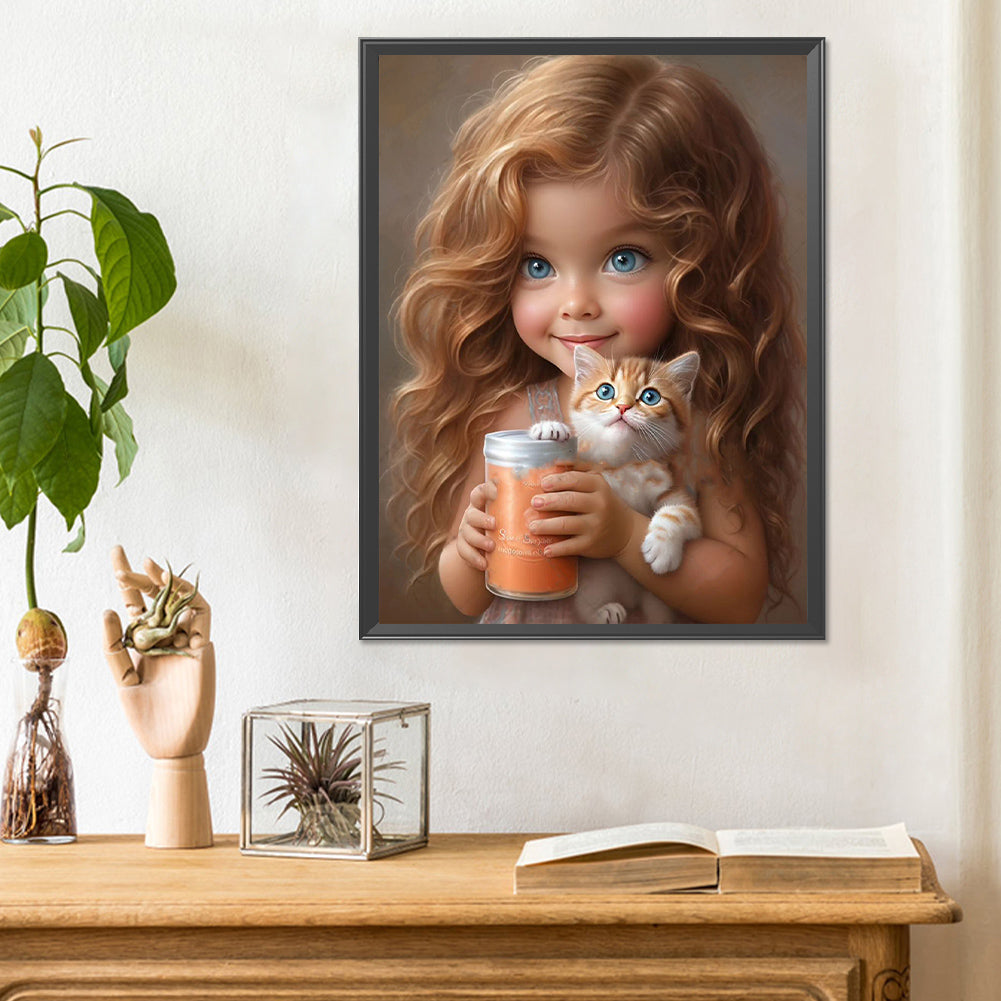 Little Girl - Full Round Drill Diamond Painting 30*40CM