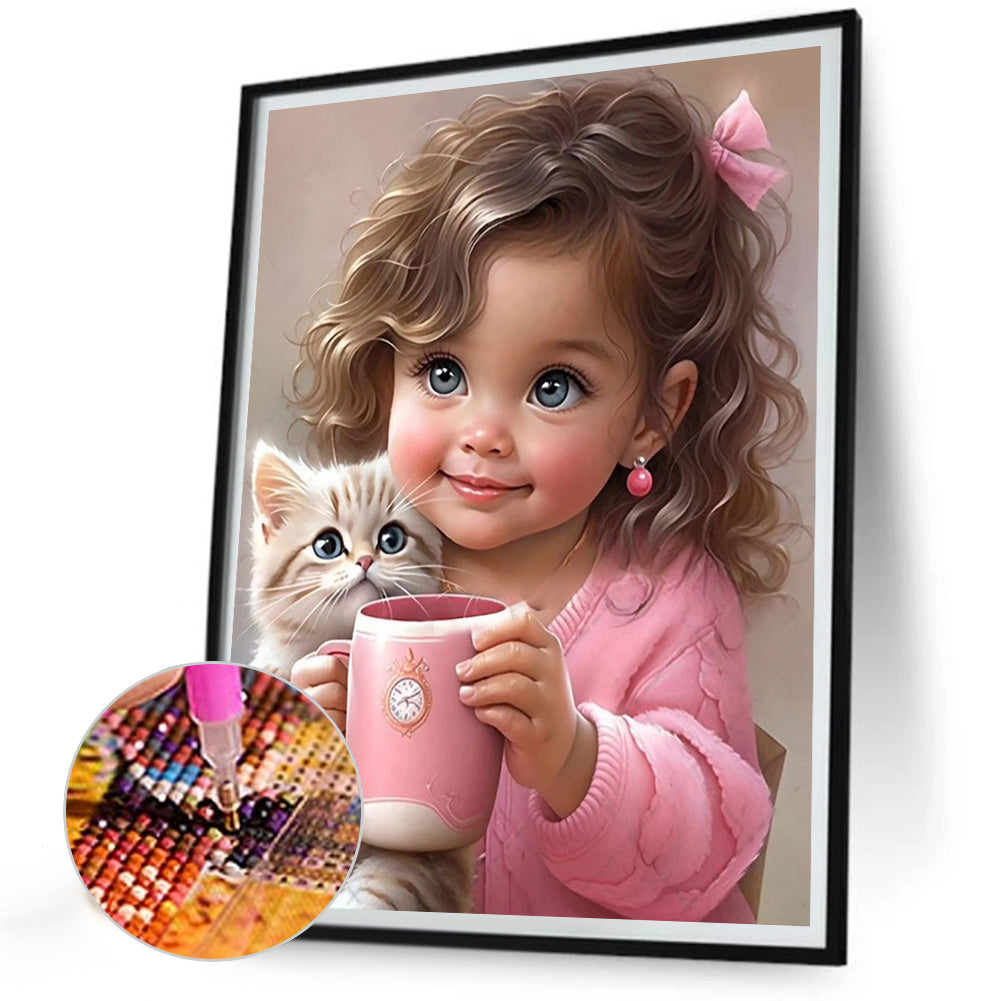 Little Girl - Full Round Drill Diamond Painting 30*40CM