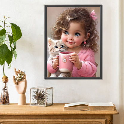 Little Girl - Full Round Drill Diamond Painting 30*40CM