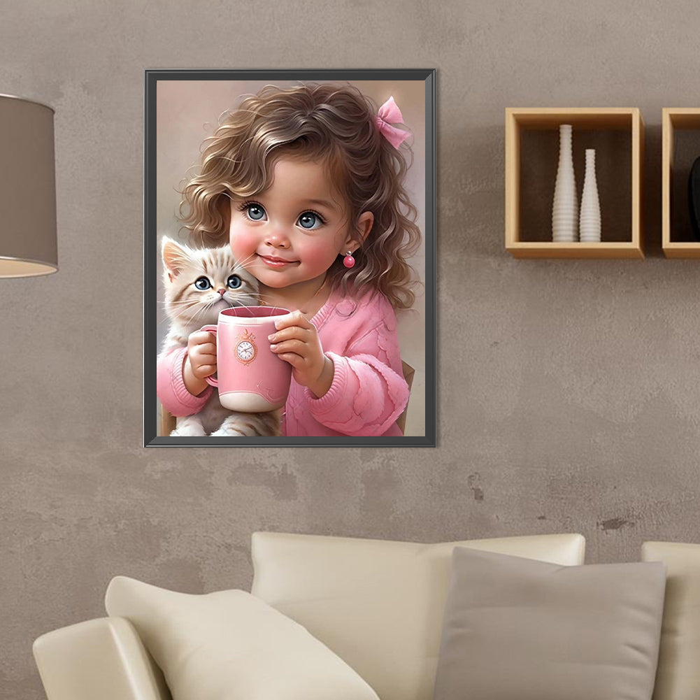 Little Girl - Full Round Drill Diamond Painting 30*40CM