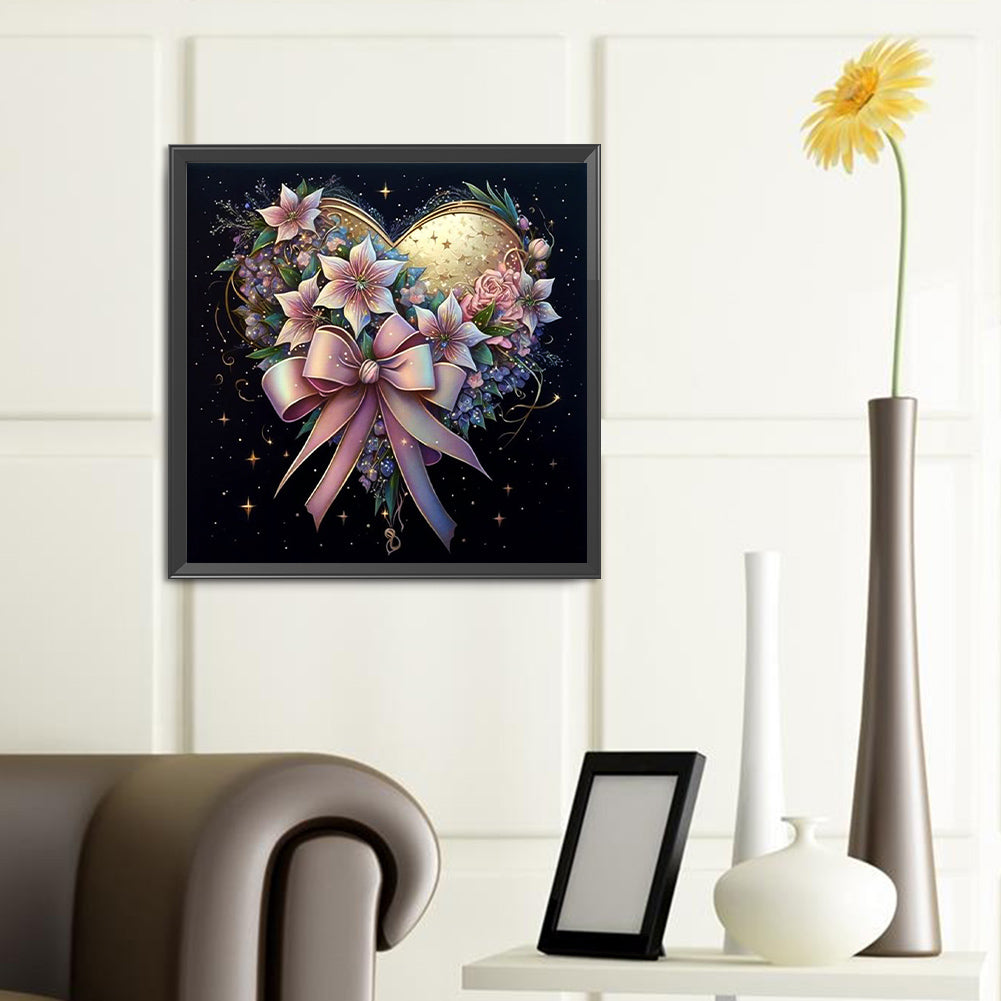 Flowers Of Love - Full Round Drill Diamond Painting 40*40CM