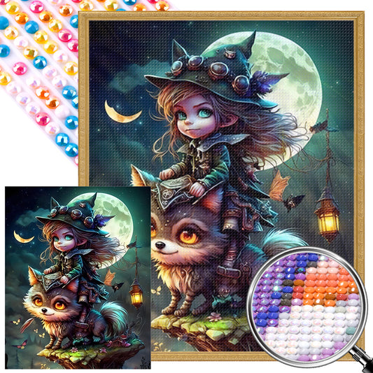 Fantasy Witches And Beasts - Full AB Round Drill Diamond Painting 40*50CM