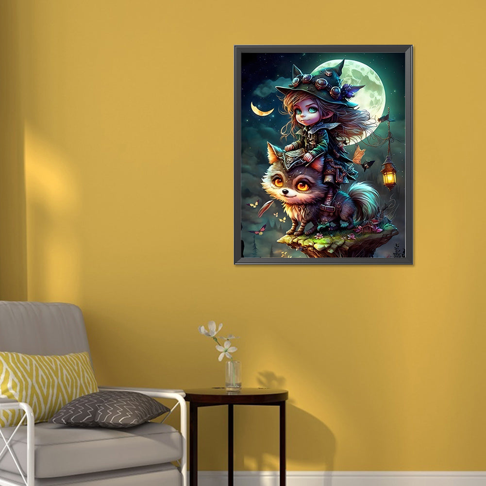 Fantasy Witches And Beasts - Full AB Round Drill Diamond Painting 40*50CM