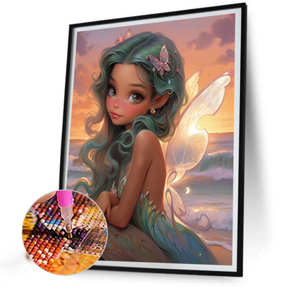 Fantasy Elf Girl - Full AB Round Drill Diamond Painting 40*50CM