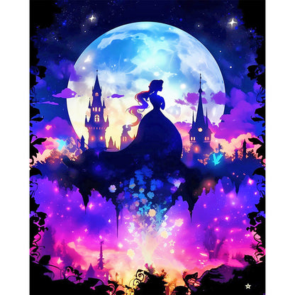 Disney Princess Silhouette - Full Square Drill Diamond Painting 40*50CM