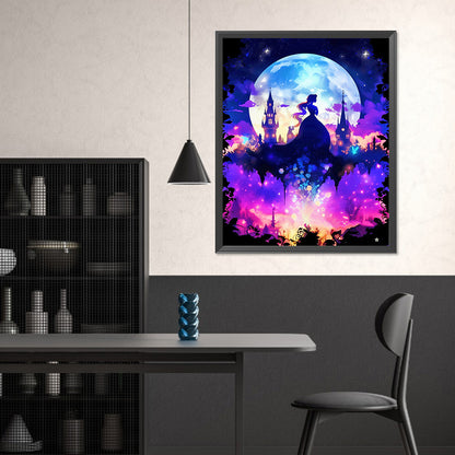 Disney Princess Silhouette - Full Square Drill Diamond Painting 40*50CM