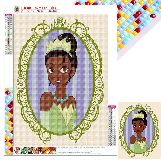 Disney Princess-Princess Tiana - Full Square Drill Diamond Painting 30*40CM