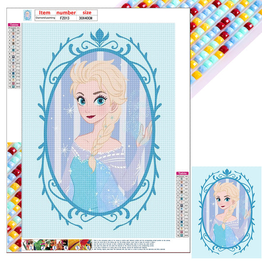 Disney Princess-Princess Elsa - Full Square Drill Diamond Painting 30*40CM