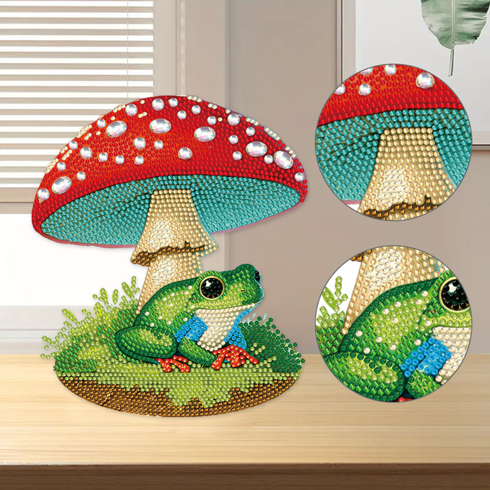 Special Shape Desktop Diamond Painting Art Home Decor (Mushroom Umbrella Frog 1)