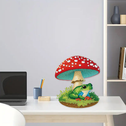 Special Shape Desktop Diamond Painting Art Home Decor (Mushroom Umbrella Frog 1)
