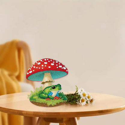 Special Shape Desktop Diamond Painting Art Home Decor (Mushroom Umbrella Frog 1)