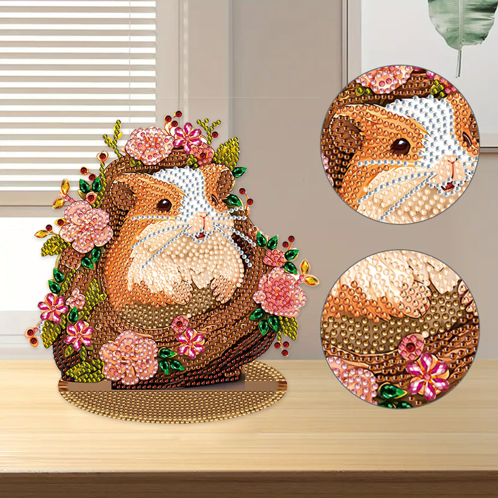 Special Shape Desktop Diamond Painting Art Home Office Decor (Hamster Tree Nest)