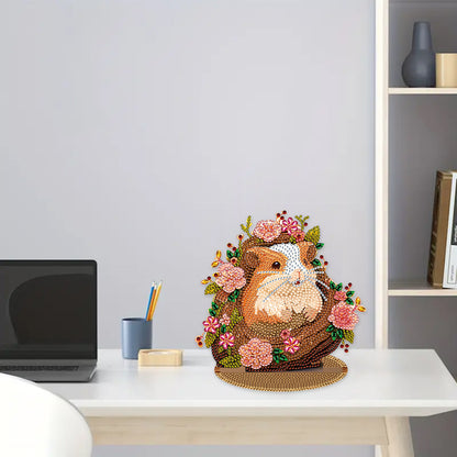 Special Shape Desktop Diamond Painting Art Home Office Decor (Hamster Tree Nest)