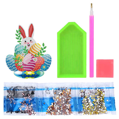 Special Shape Desktop Diamond Painting Art Kit Home Office Decor (Bunny Eggs)