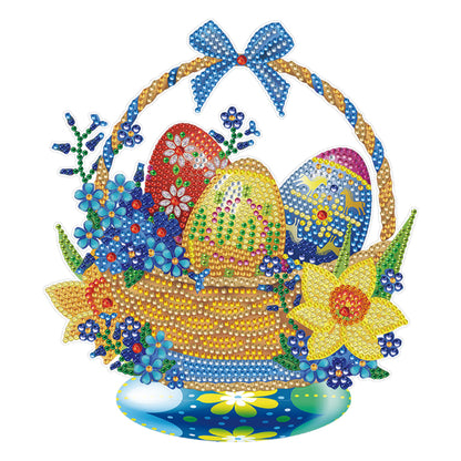 Special Shape Desktop Diamond Painting Art Kit Home Office Decor (Egg Basket)