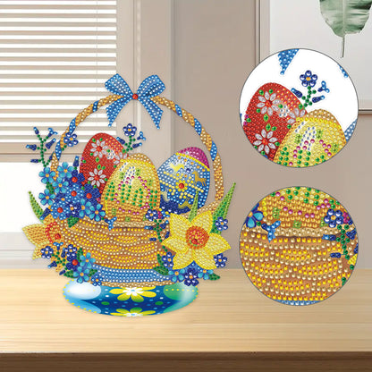 Special Shape Desktop Diamond Painting Art Kit Home Office Decor (Egg Basket)