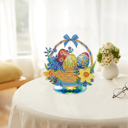 Special Shape Desktop Diamond Painting Art Kit Home Office Decor (Egg Basket)