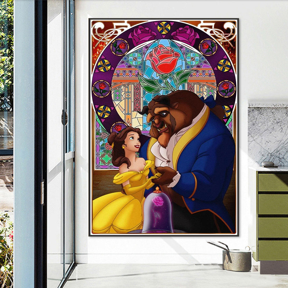 Beauty And The Beast - Full Round Drill Diamond Painting 50*70CM