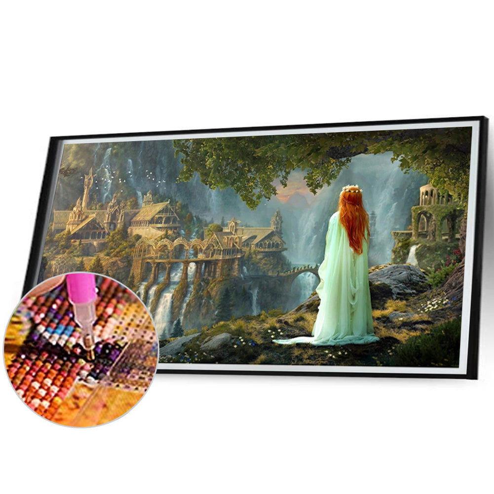 Castle And Princess - Full Round Drill Diamond Painting 70*40CM