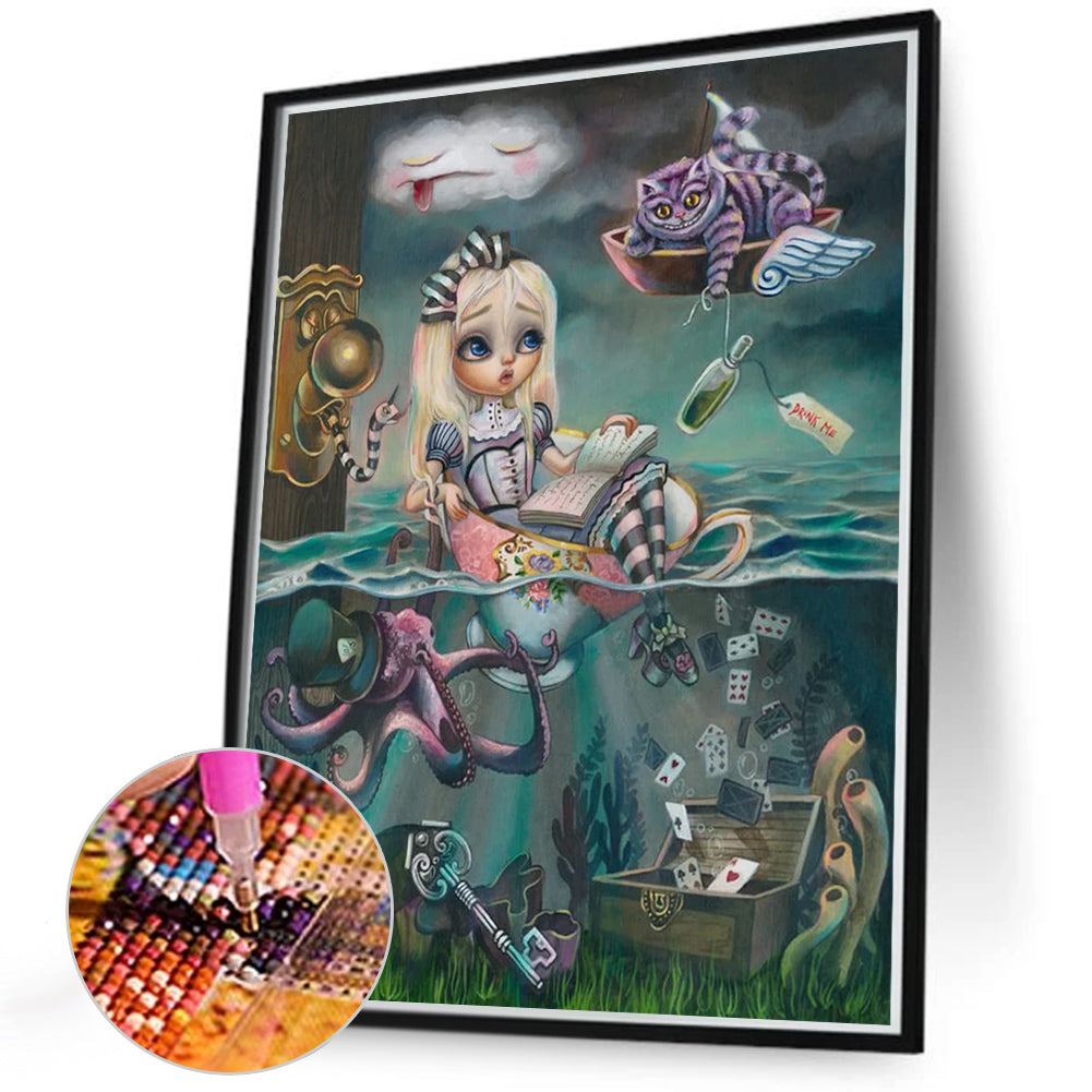 Alice In Wonderland - Full Round Drill Diamond Painting 40*50CM