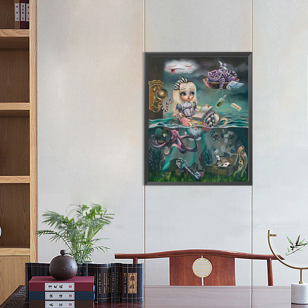 Alice In Wonderland - Full Round Drill Diamond Painting 40*50CM