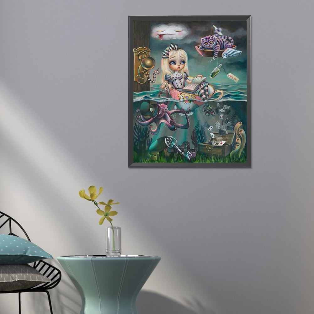 Alice In Wonderland - Full Round Drill Diamond Painting 40*50CM