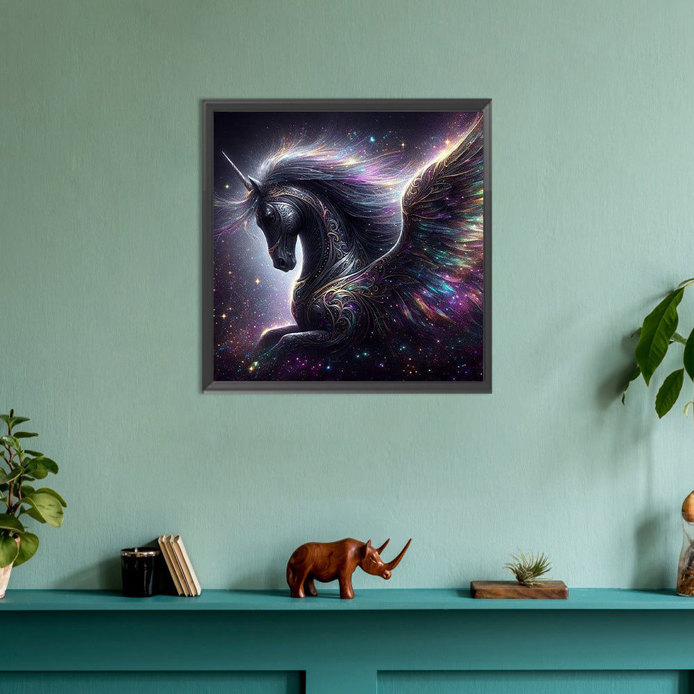 Unicorn With Wings - Full Round Drill Diamond Painting 30*30CM