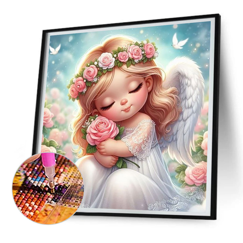 Angel Girl - Full Round Drill Diamond Painting 30*30CM