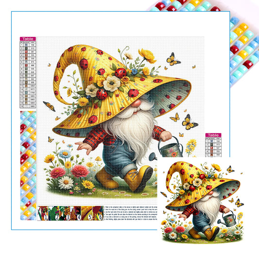 Spring Gnome Gardener - Full Square Drill Diamond Painting 40*40CM