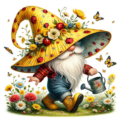 Spring Gnome Gardener - Full Square Drill Diamond Painting 40*40CM