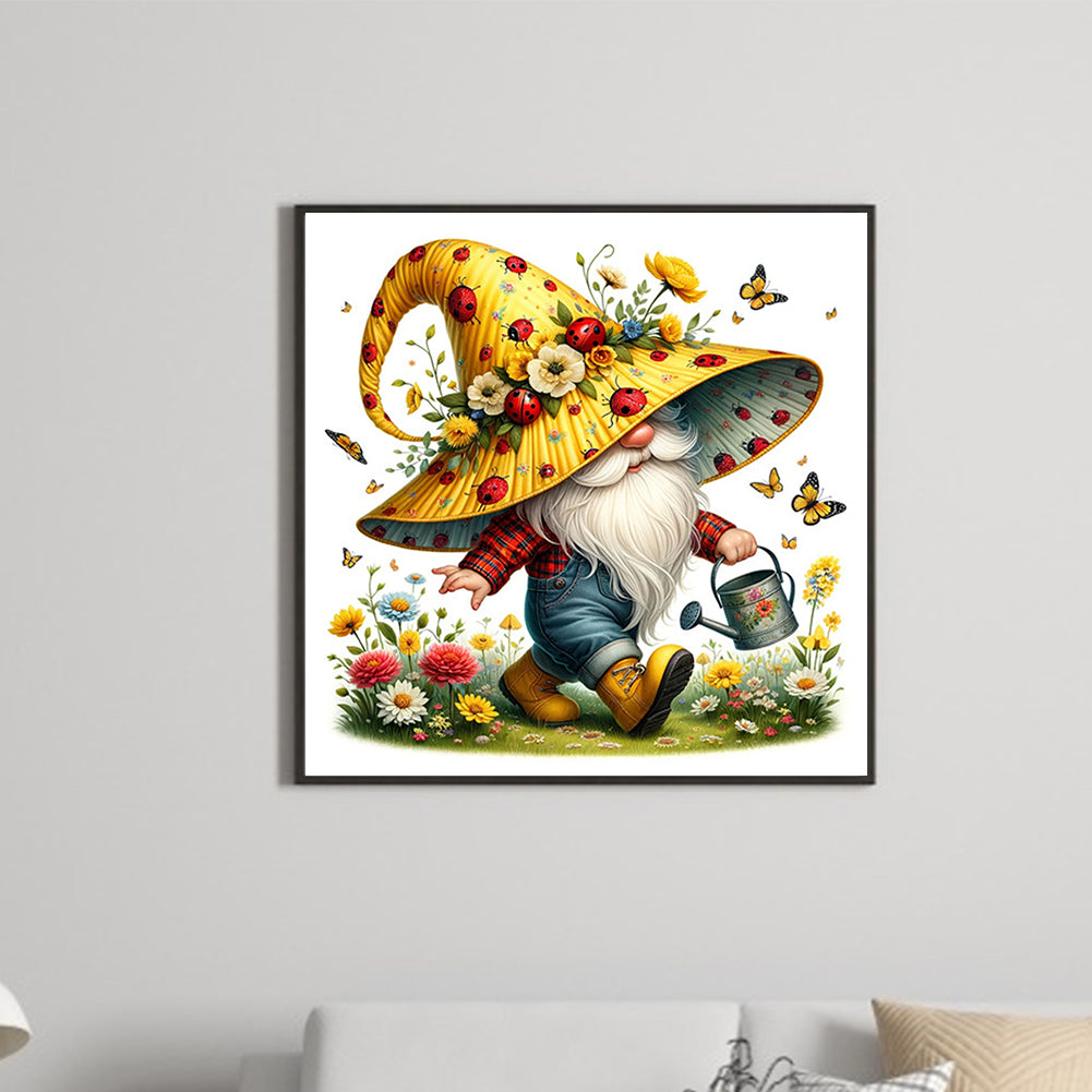 Spring Gnome Gardener - Full Square Drill Diamond Painting 40*40CM