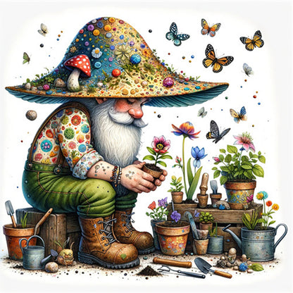 Spring Gnome Gardener - Full Square Drill Diamond Painting 40*40CM