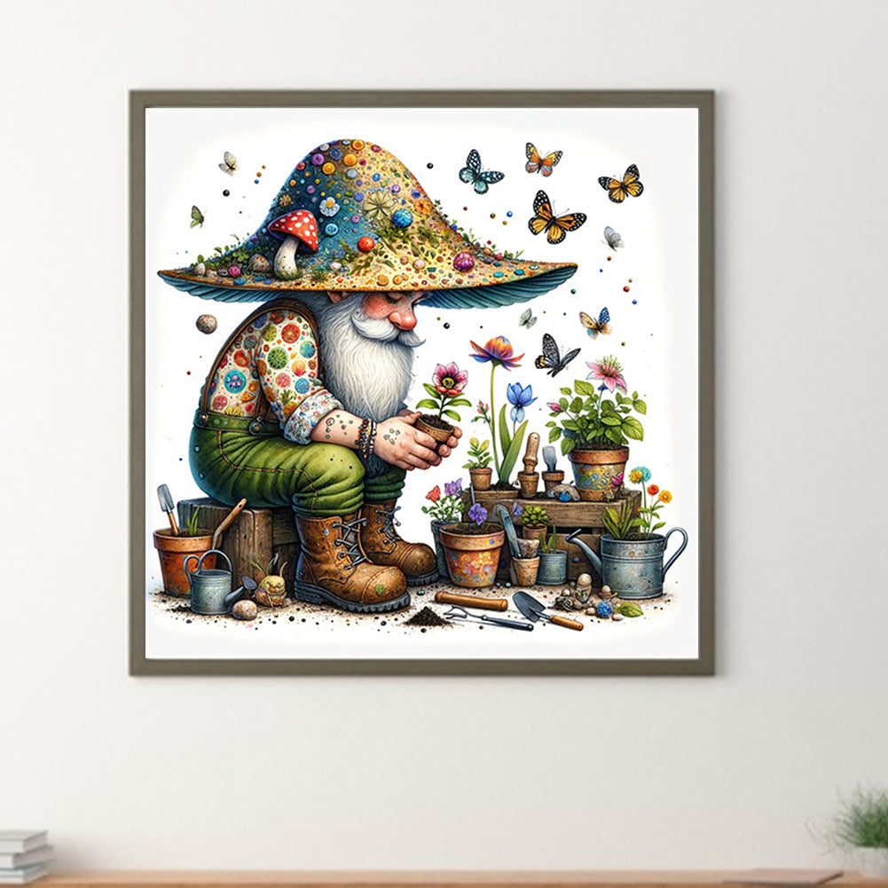 Spring Gnome Gardener - Full Square Drill Diamond Painting 40*40CM