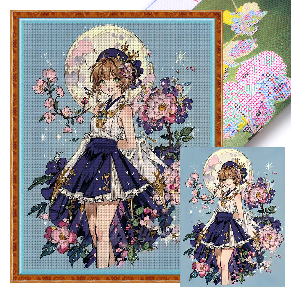 Girl - 11CT Stamped Cross Stitch 50*65CM