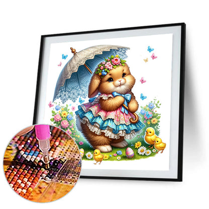 Spring Garden Rabbit - Full Square Drill Diamond Painting 40*40CM