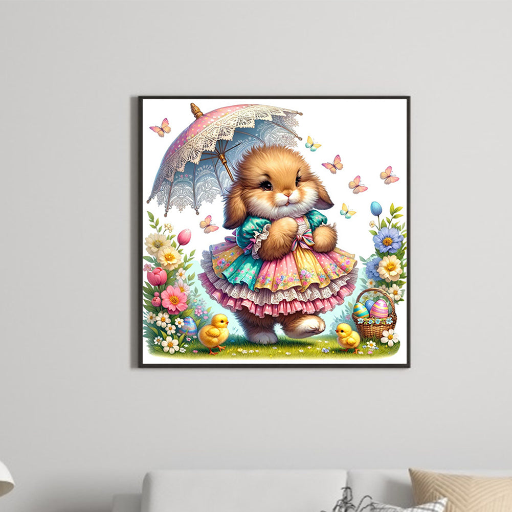 Spring Garden Rabbit - Full Square Drill Diamond Painting 40*40CM