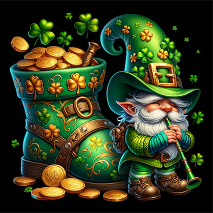 St. Patrick'S Day Gnome - Full Square Drill Diamond Painting 40*40CM