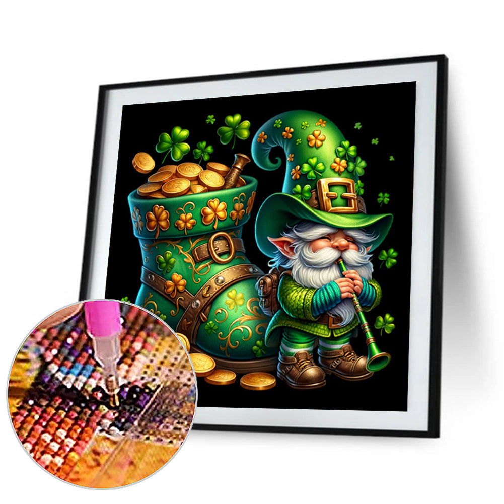 St. Patrick'S Day Gnome - Full Square Drill Diamond Painting 40*40CM