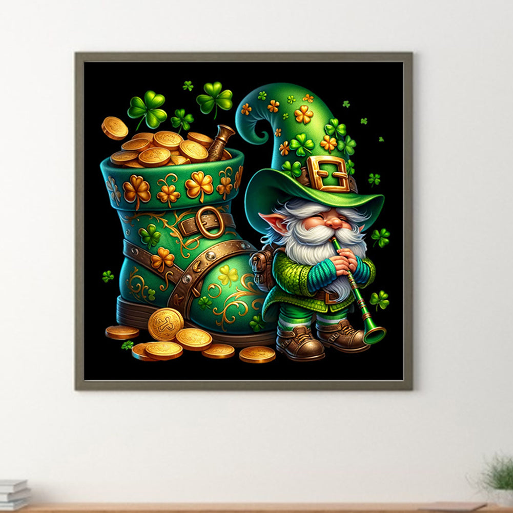 St. Patrick'S Day Gnome - Full Square Drill Diamond Painting 40*40CM