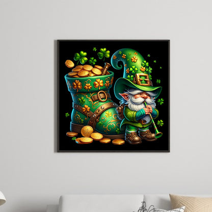 St. Patrick'S Day Gnome - Full Square Drill Diamond Painting 40*40CM