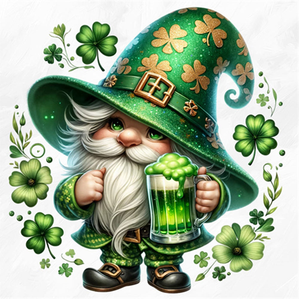 St. Patrick'S Day Gnome - Full Square Drill Diamond Painting 40*40CM