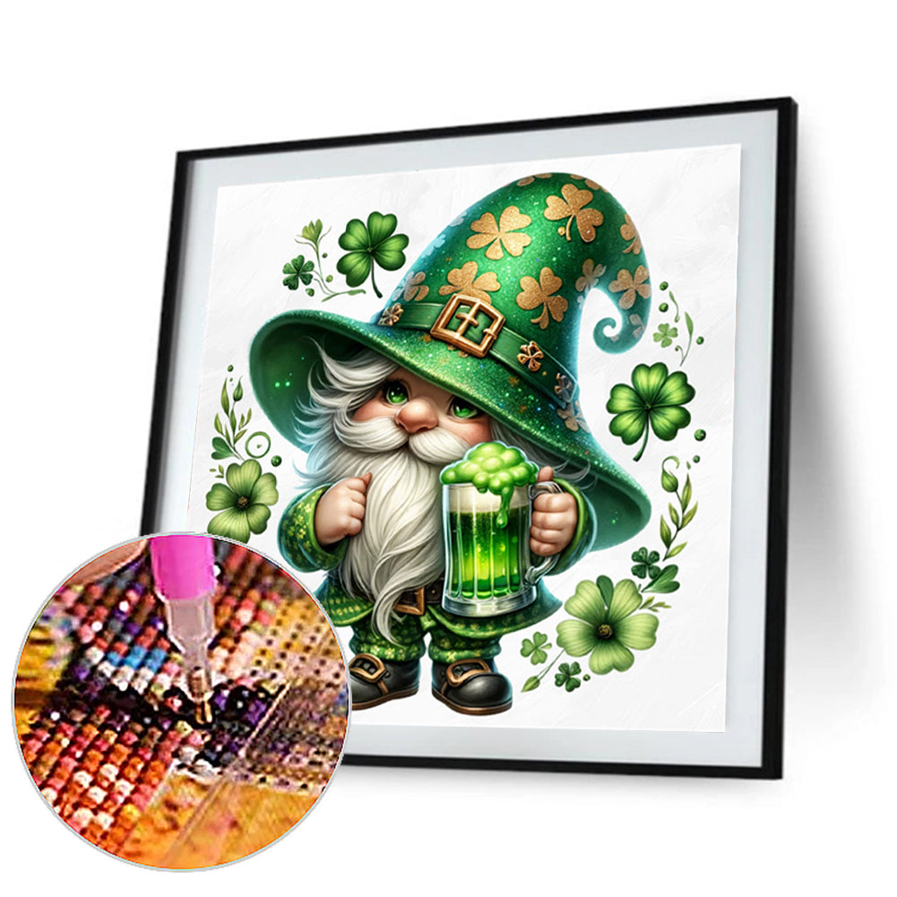 St. Patrick'S Day Gnome - Full Square Drill Diamond Painting 40*40CM