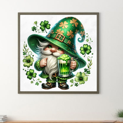 St. Patrick'S Day Gnome - Full Square Drill Diamond Painting 40*40CM